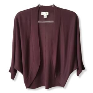 90s Y2K Women Shrug Cardigan Sweater S Brown Goblin Earthy Nature Minimalist